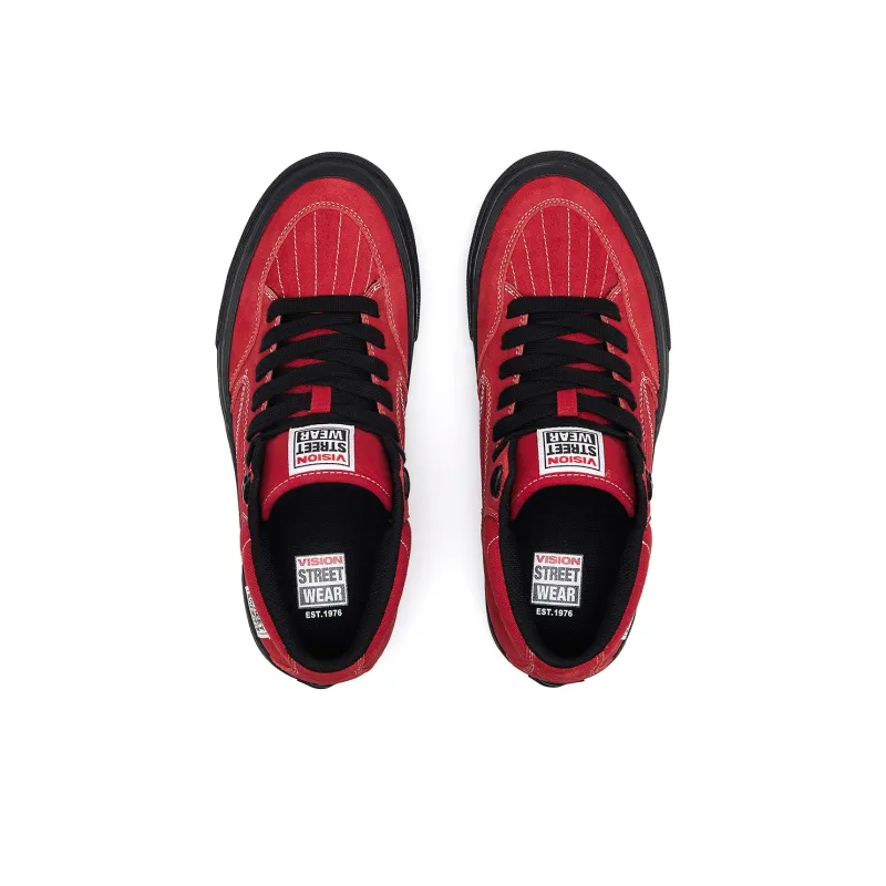 Vision Street Wear Concave Mid Top Skateboard Shoes Unisex Red-3