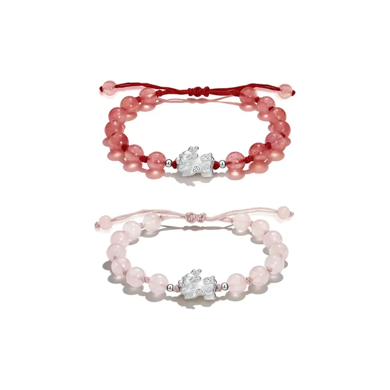 GUDS GAVE Colored Glaze Jade Bracelets Unisex-4