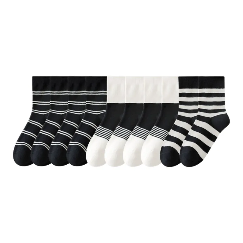 Lan Miao Mid Calf Socks Women's 10 Pack-2