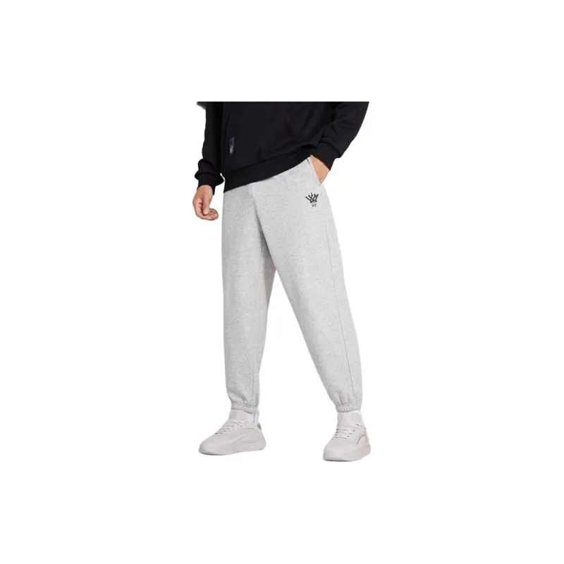 361° Basketball Collection Knitted Sweatpants Men's Light Tile Heather Gray-4