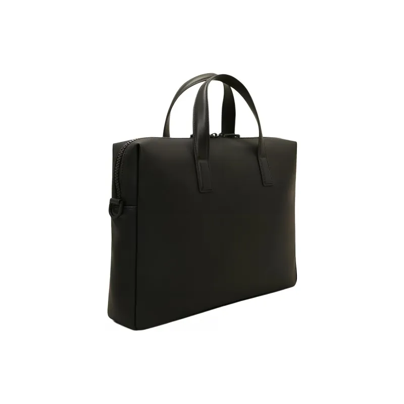 CALVIN KLEIN Recycled Polyester With Polyurethane Laptop Bag, Shoulder Bag, Crossbody Bag, Handbag Men's Black-1