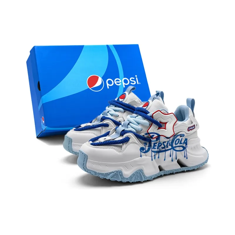 Pepsi Jelly Color Series Cushioned Slip-Resistant Abrasion-Resistant Low-Top Chunky Sneakers Unisex Exclusive Box-35