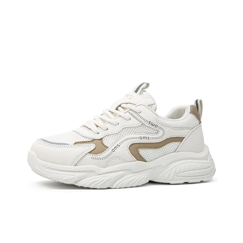 OMS Low Top Chunky Sneakers Women's Beige/Khaki-0