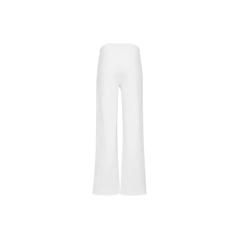 ARITZIA Sweatfleece Cozy Fleece Boyfriend Basic Wide Sweatpant Knitted Sports Pants Women's White/White-1