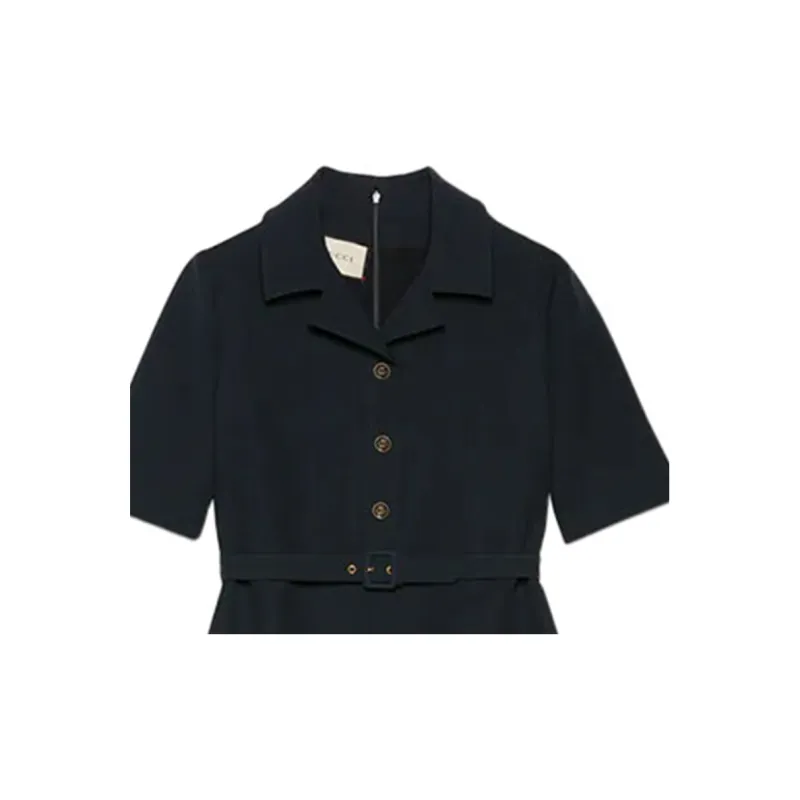 GUCCI FW21 Short-Sleeved Dresses Women's Marine Blue-4