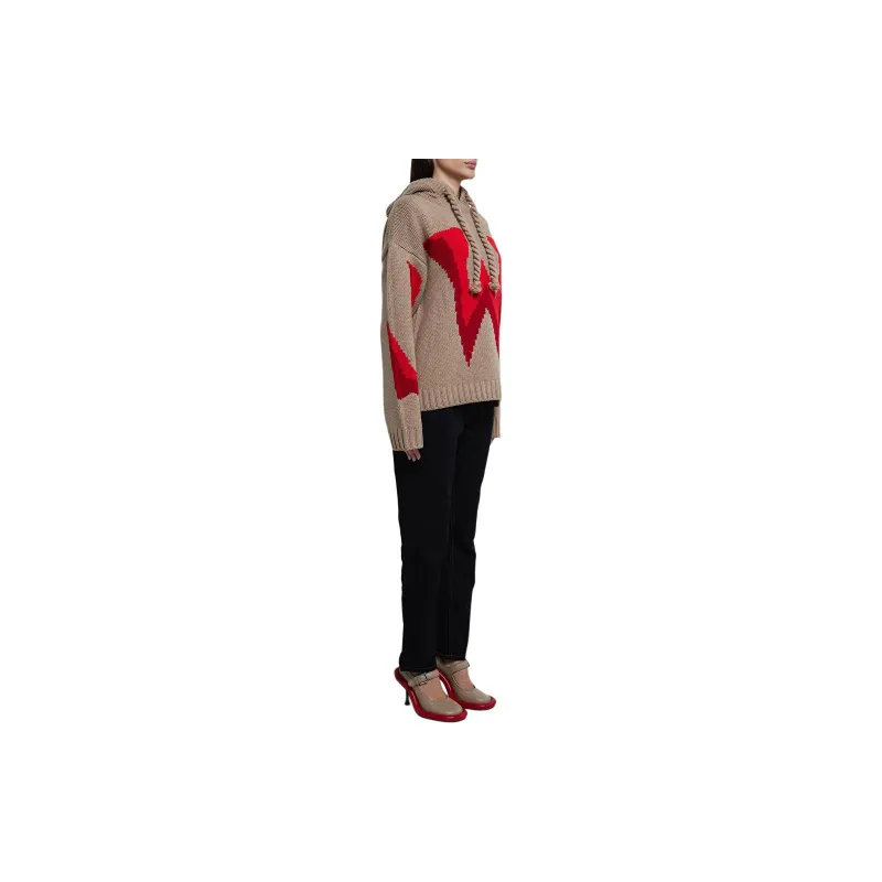 JW Anderson Gothic Logo Intarsia Hoodie-4