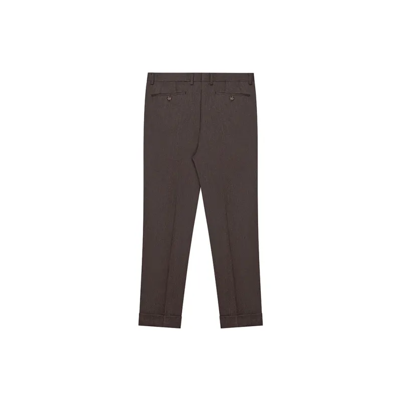 J.D.V Suit Trousers Men Brown-1