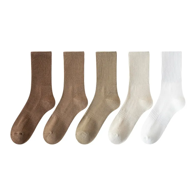 MIIOW Mid Calf Socks Unisex 5 Pack-28
