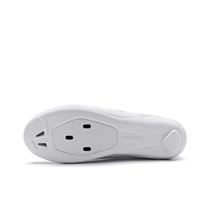 SANTIC Coverage Support Wear-Resistant Lightweight Breathable Slip-Resistant Low-Top Cycling Shoes Unisex White-3