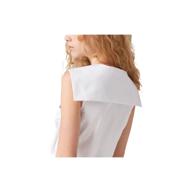 MIU MIU Sailor Collar Sleeveless Mini Dress-4