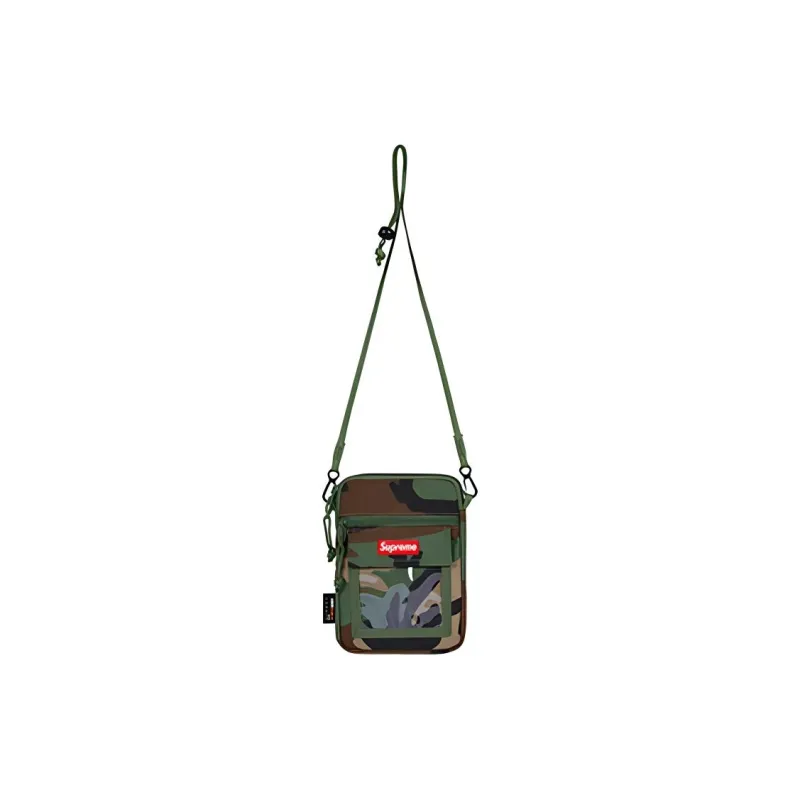 Supreme Nylon Crossbody Bag Regular Unisex Green Camouflage-0