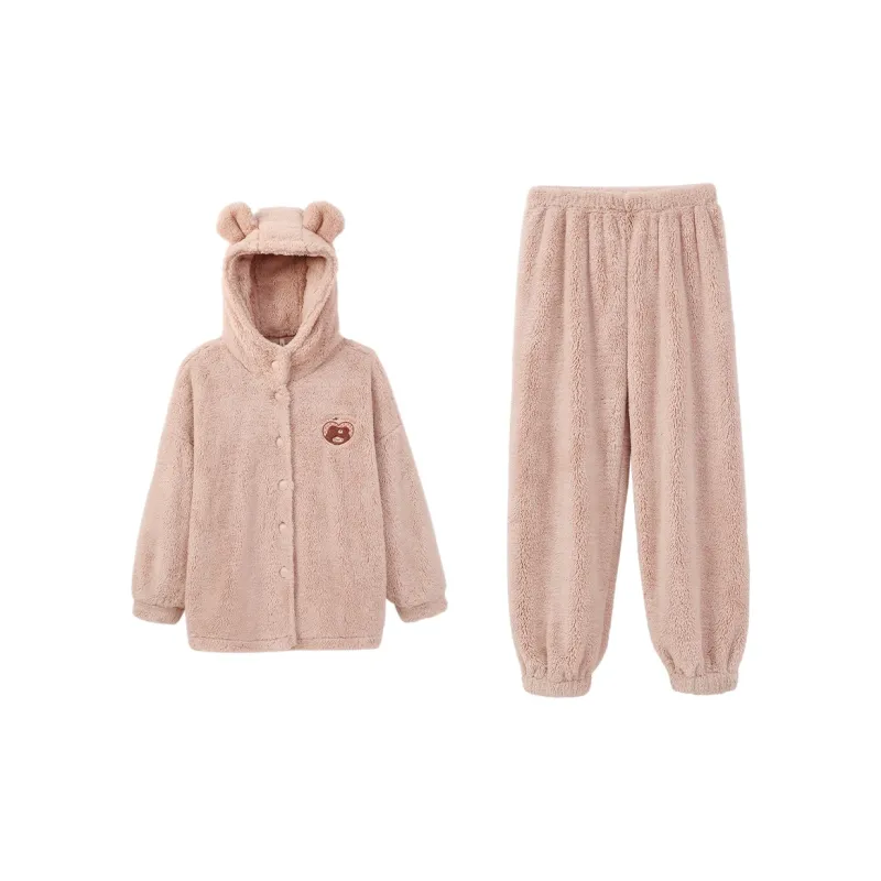 Aannsfam Pajama Set Women's Pastel Pink-0