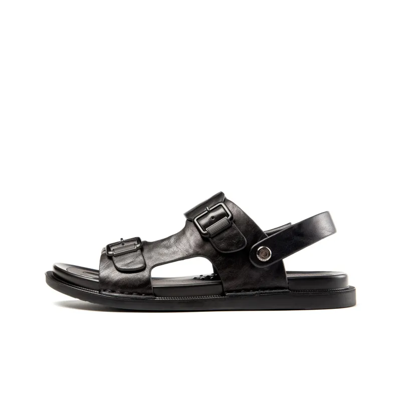 AOKANG Beach Sandals Men's Black-0