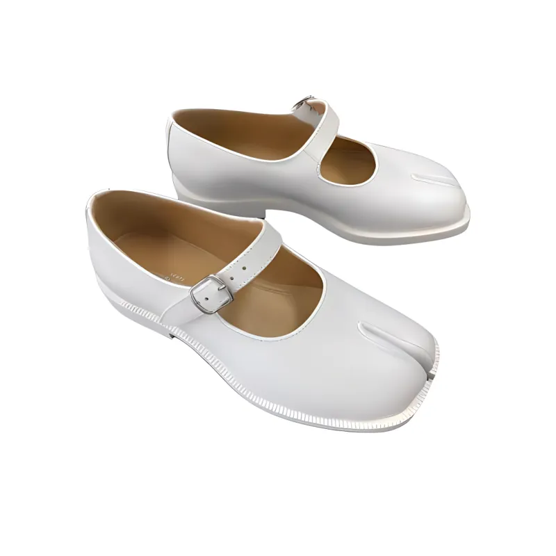 Maison Margiela Tabi Casual Single Shoes Women's White-3