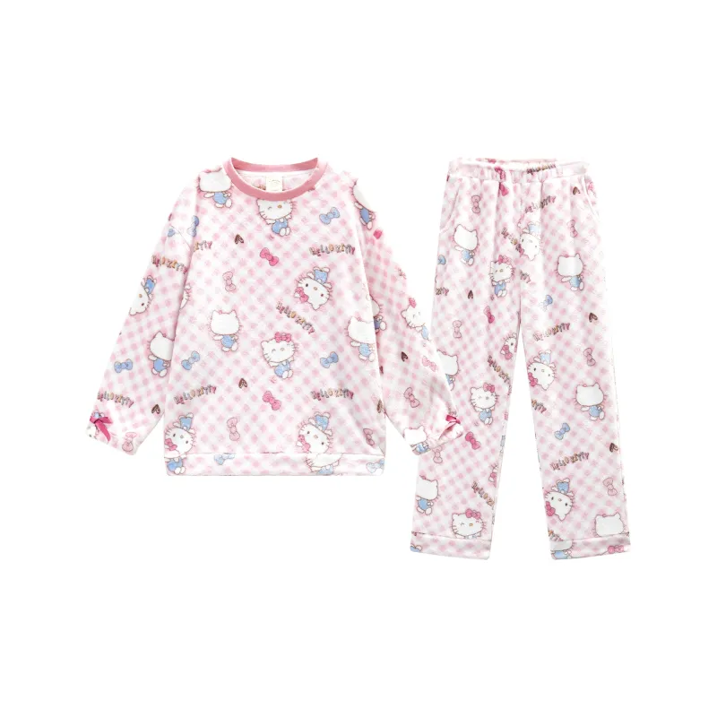 GUKOO x SANRIO Hello Kitty Pajama Set Women's Peach Pink-0