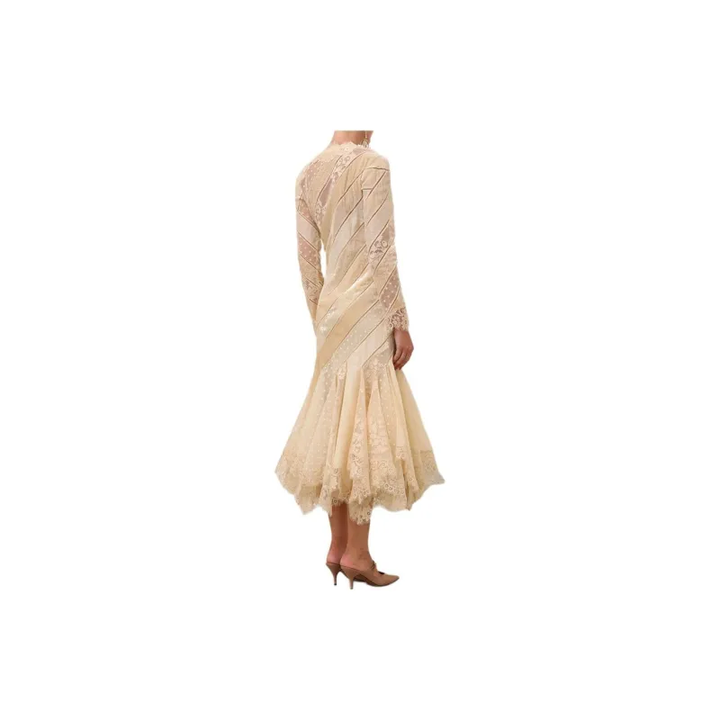 Zimmermann FW24 Long-Sleeved Dresses Women's Cream-2