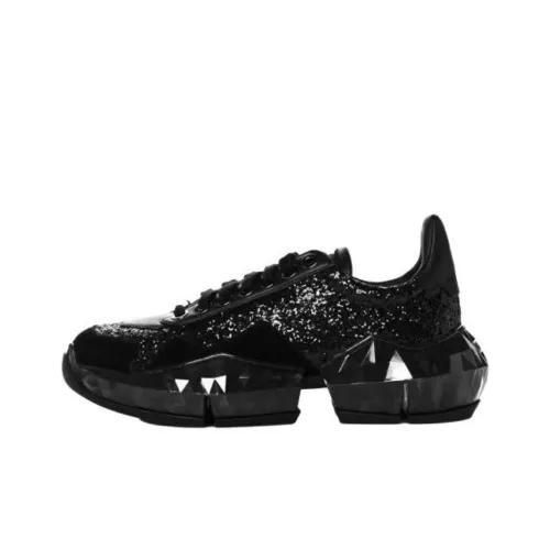 III Choo Diamond Low-Top Casual Shoes Women's Black