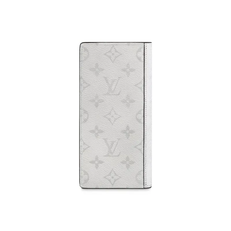 LOUIS VUITTON Brazza Wallet Monogram Antarctica Taiga White-2