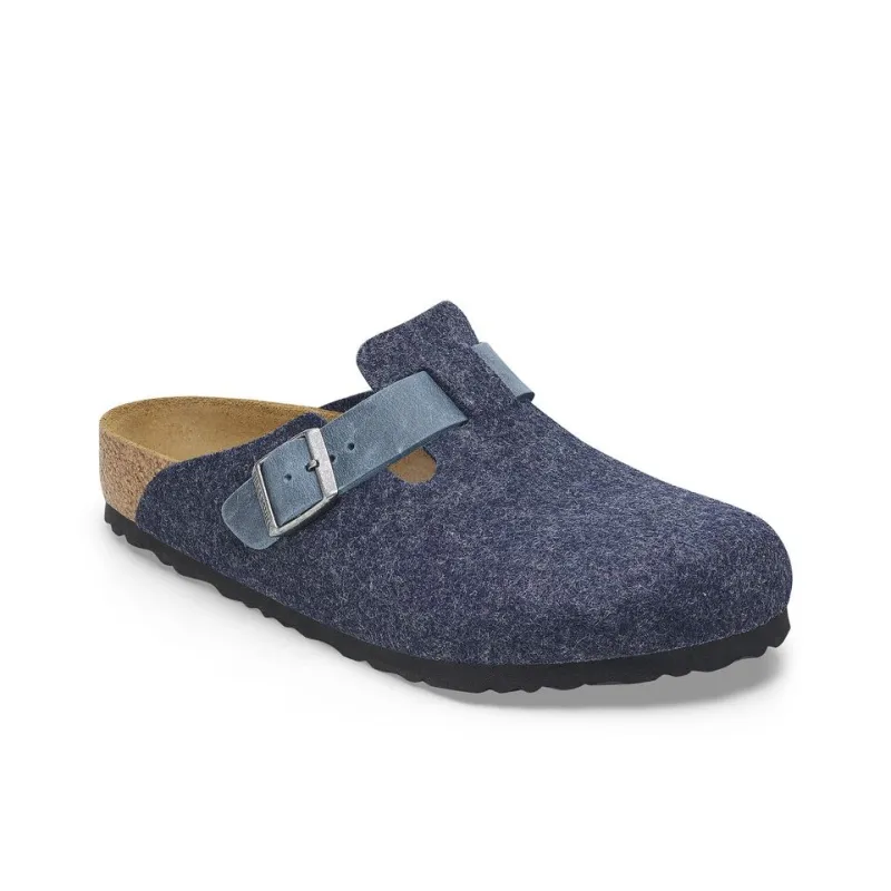 Birkenstock Boston EVA Abrasion-Resistant Wrap-toe Slippers Unisex Midnight Blue Narrow Fit-1