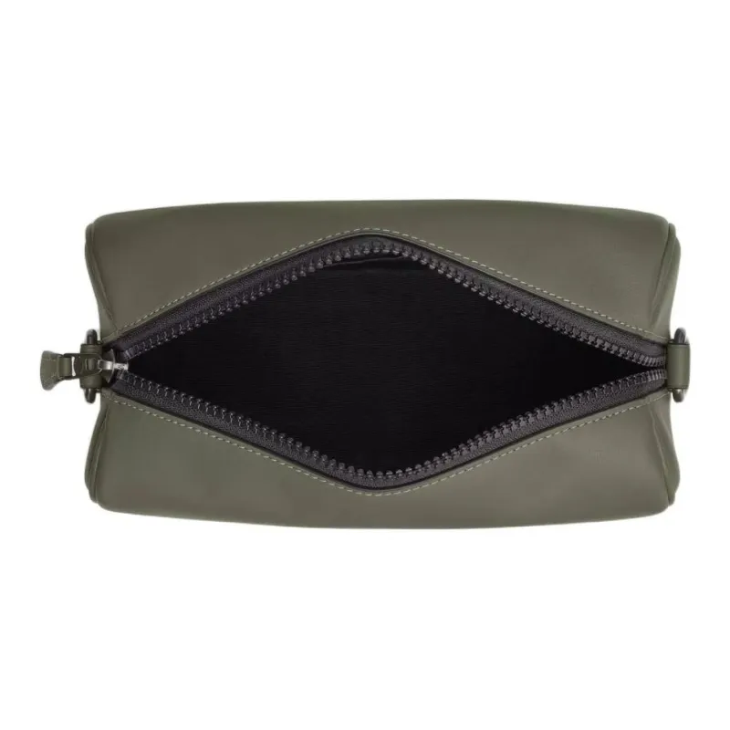 COACH Smooth Calf Leather Shoulder Bag Crossbody Bag Small Size Men's Gunmetal & Military Green-3