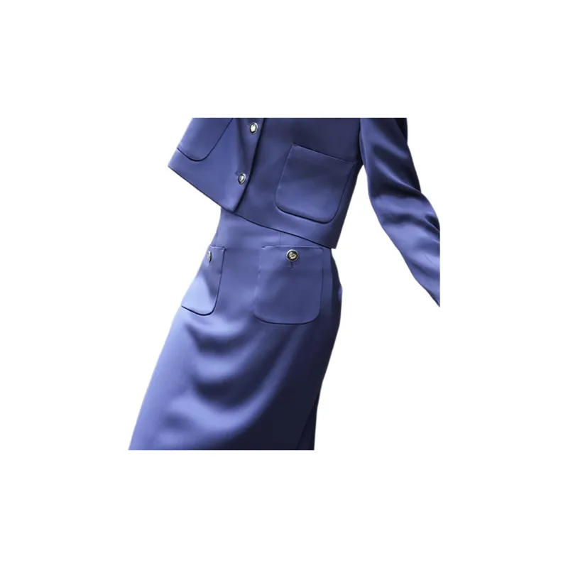 BESIONIA SS24 Casual Long Skirts Women's Royal Blue-4