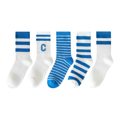 Lan Miao Mid Calf Socks Women's 5 Pack
