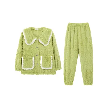 Qiao Ni Tong Pajama Set Women's Matcha