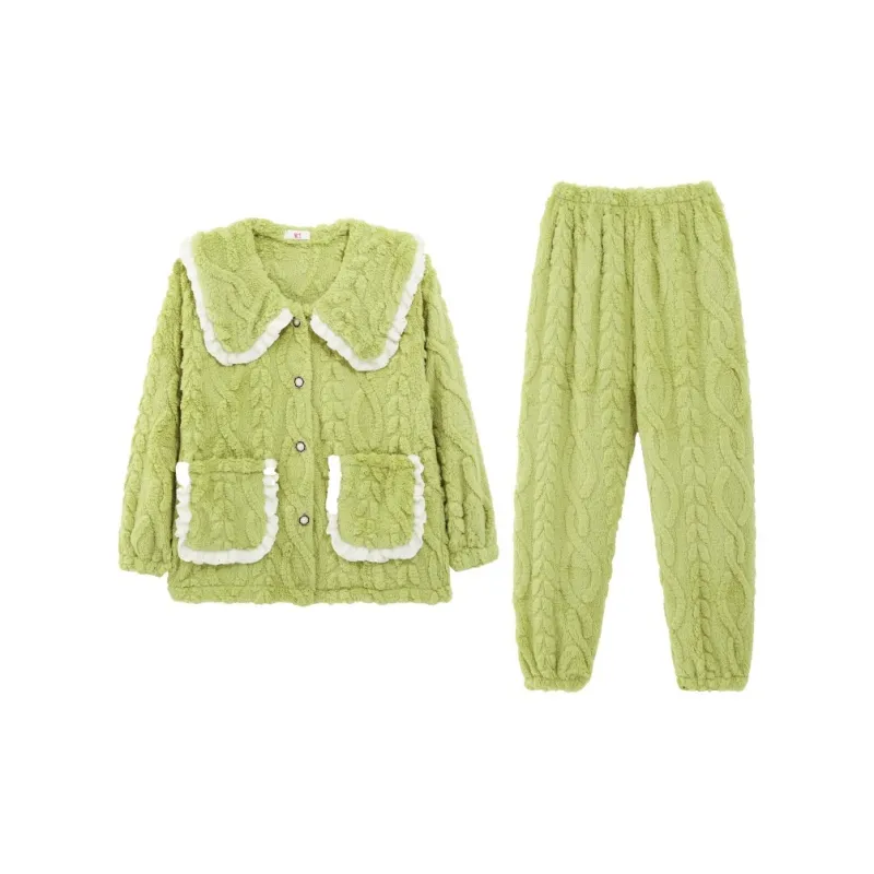 Qiao Ni Tong Pajama Set Women's Matcha-0
