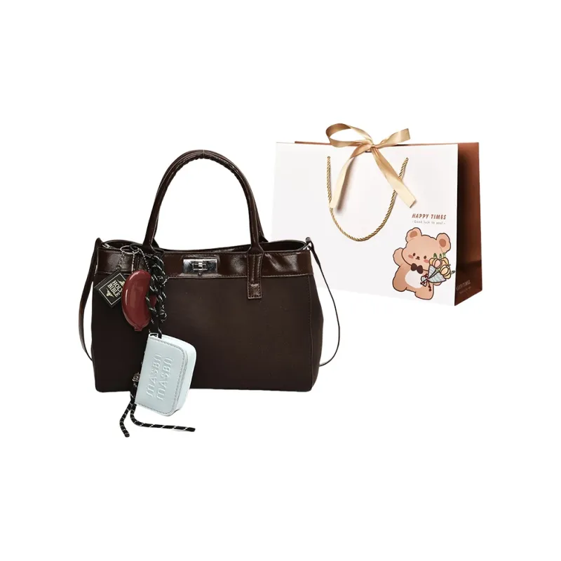 ERANGBEAR PU One Shoulder Handbag Regular Women's Black/Coffee/Khaki-2