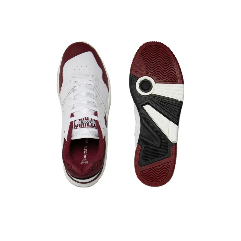 LACOSTE Low Top Skateboard Shoes Men's White-4