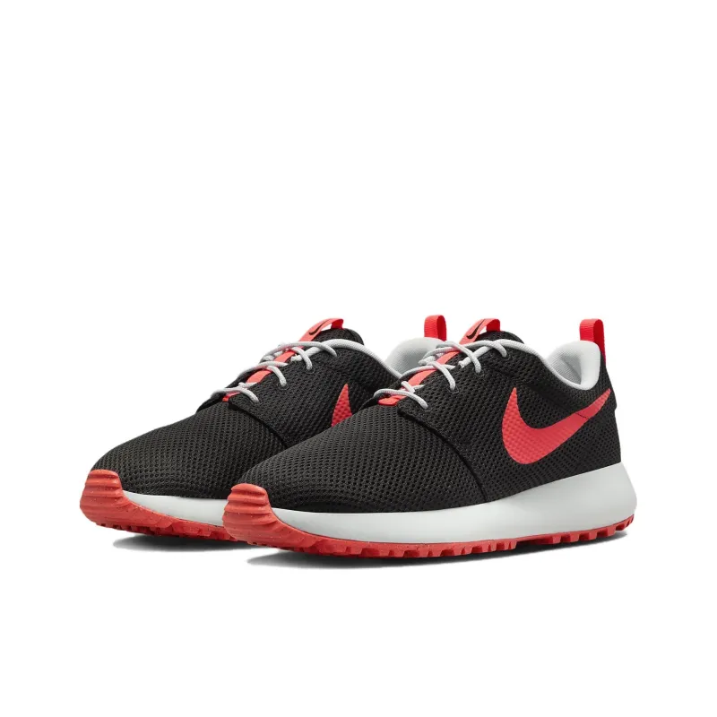 Nike Roshe G Anti Slip Wear Resistant Low Top Golf Shoes Unisex Black Red-2