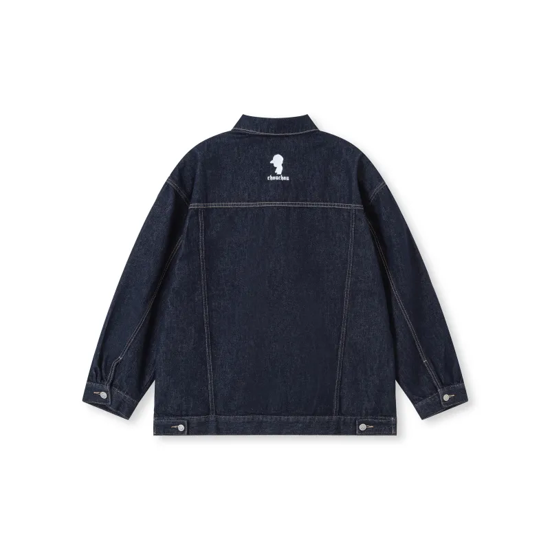 CHOUCHOUS Denim Jacket Unisex Blue-1