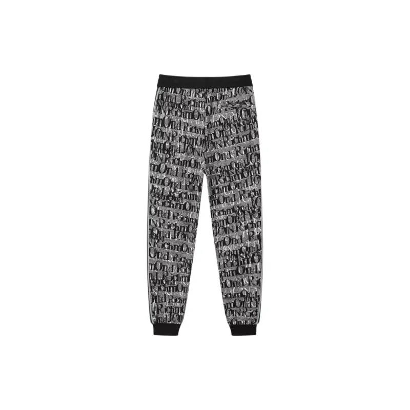 JOHN RICHMOND FW24 Knitted Sports Pants Men's Soot Letters-1