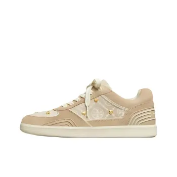 TORY BURCH T Monogram Low Top Skateboard Shoes Women's Beige