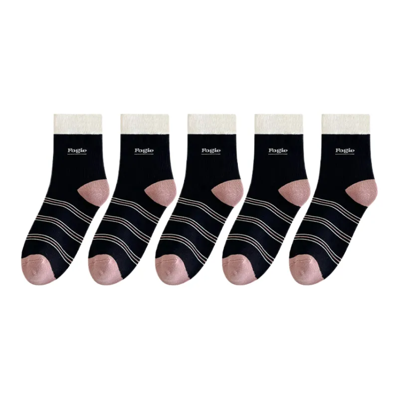Lan Miao Mid Calf Socks Women's 5 Pack-6