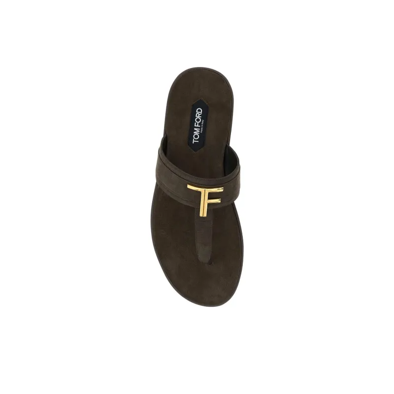 TOM FORD Flip Flops Men's Brown-3