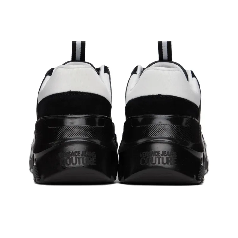 VERSACE JEANS Speedtrack Abrasion Resistant Low Top Casual Shoes Men's Black-4
