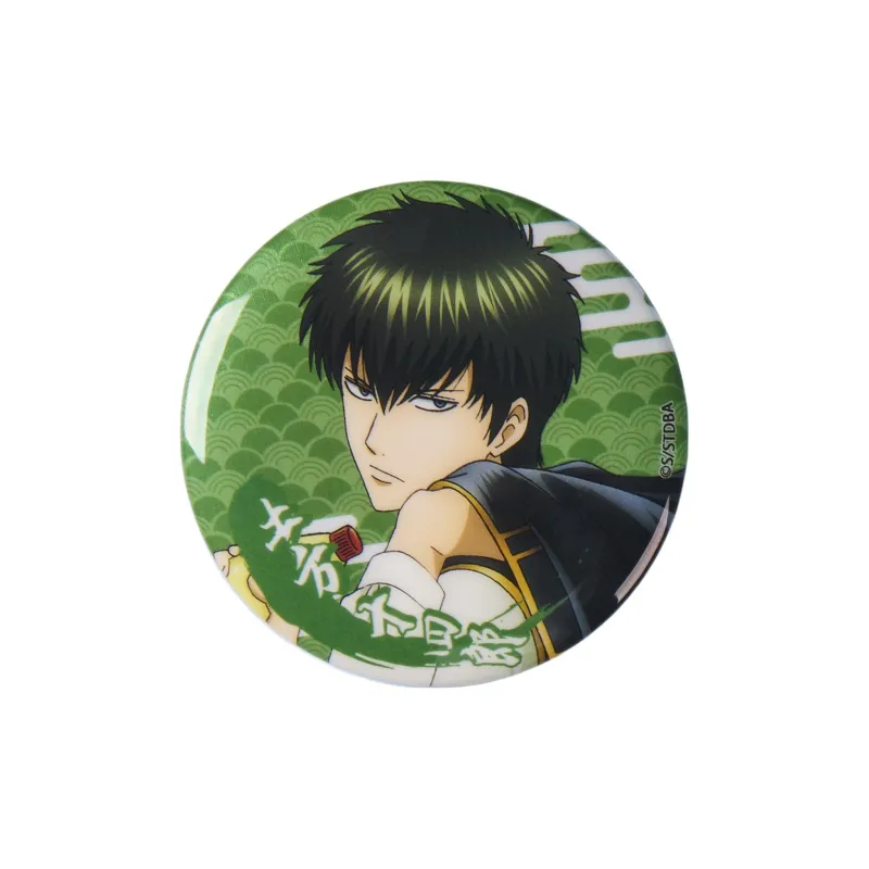 BOOM COMIC Gintama Characters Iridescent Brushed Badge Gintoki Sakata Toushirou Hijikata Badges-1