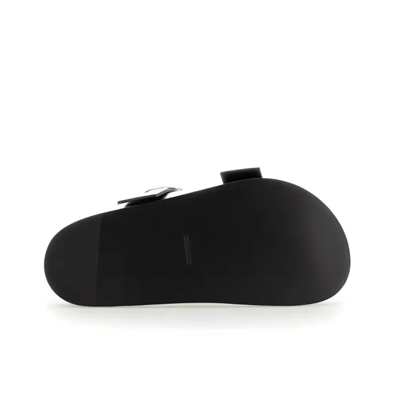 JIL SANDER Two-strap Leather Sandals-5