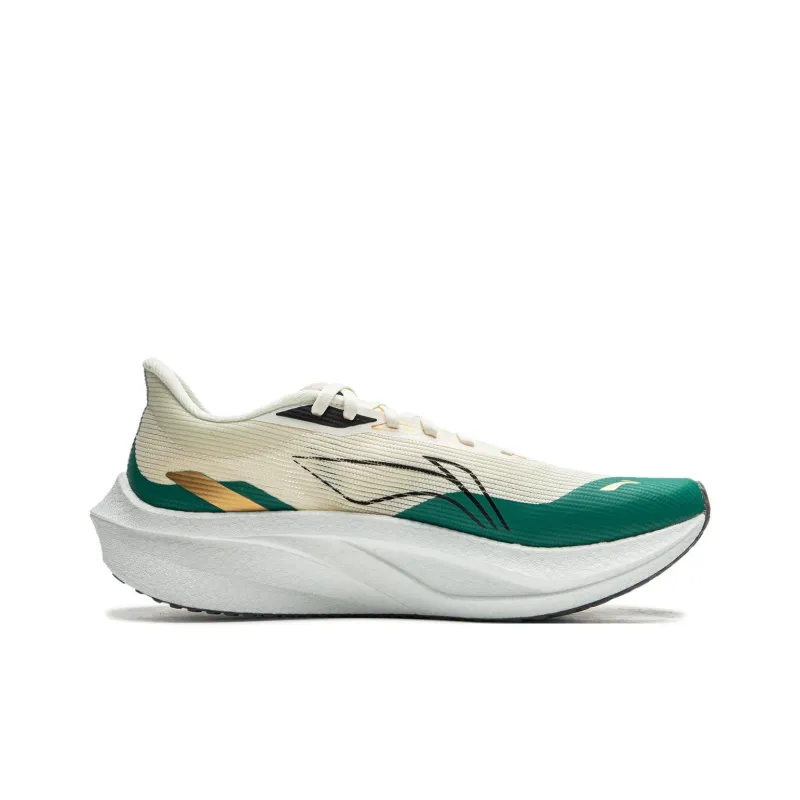 LINING Feidian 4 Challenger Running Shoes Men Low Top Ecru/Stone Green-1