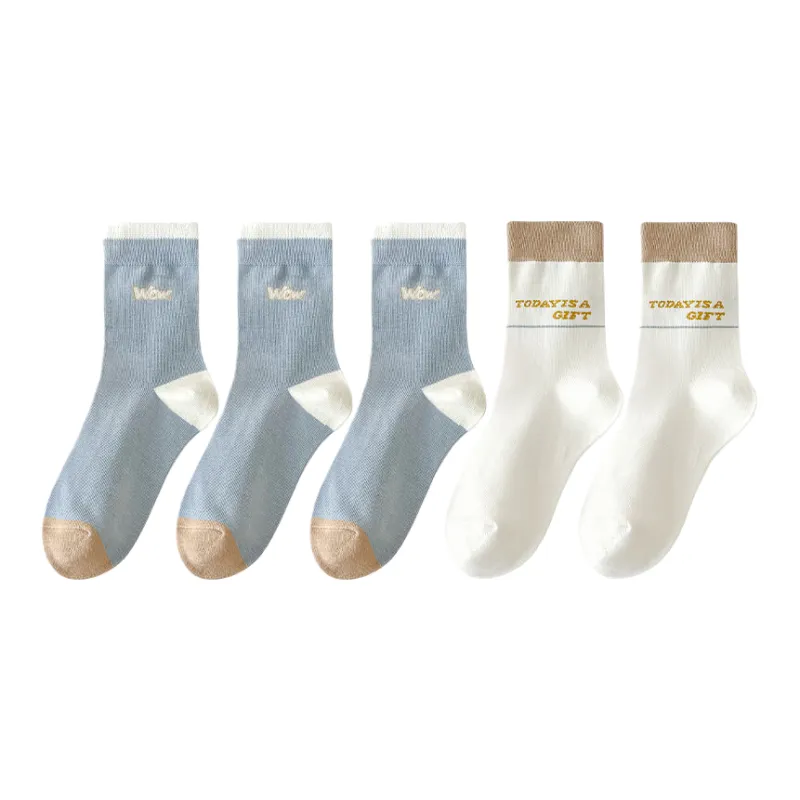 Lan Miao Mid Calf Socks Women's 5 Pack-5