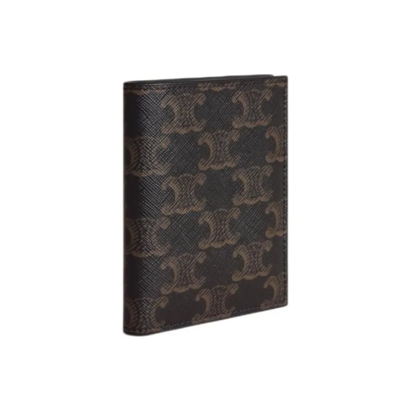CELINE Triomphe Canvas Wallet Regular Men's Black-1