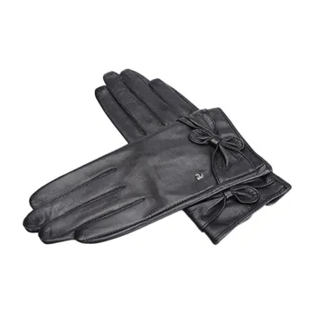 PIERRE CARDIN Sheepskin Gloves Women's Black