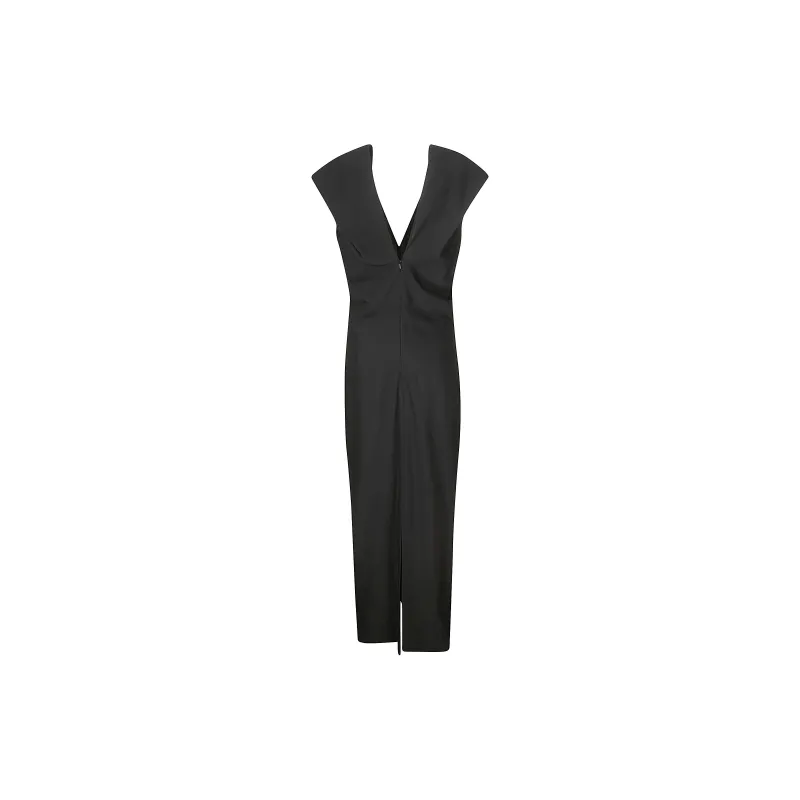KHAITE V Neck Sleeveless Dress-1