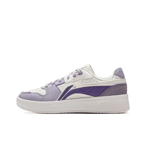 LiNing Acer Truncatum Coverage Lightweight Breathable Low Top Skateboard Shoes Women's White Purple