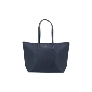 LACOSTE PVC Tote Bag, Shopping Bag, Shoulder Bag, Handbag Regular Women's Marine Blue