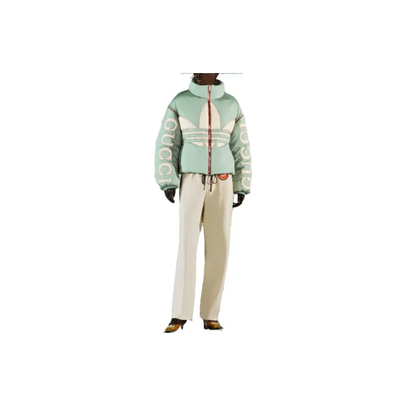 GUCCI x Adidas Originals SS22 Down Coat Women's Mint Green-2