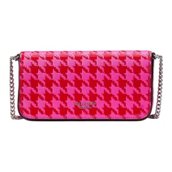 Kate Spade Leather Wallet Crossbody Bag Women's Pink Multicolor