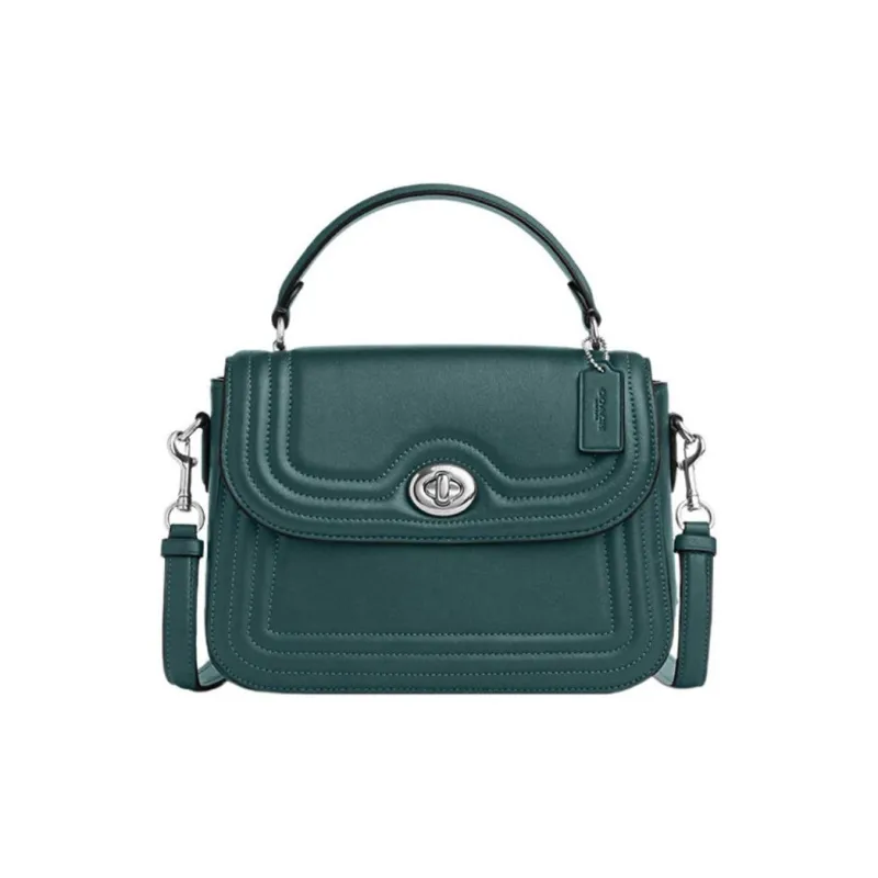 COACH Marlie Leather Handbag Shoulder Bag Crossbody Bag Medium Size Women's Ivy Color-0