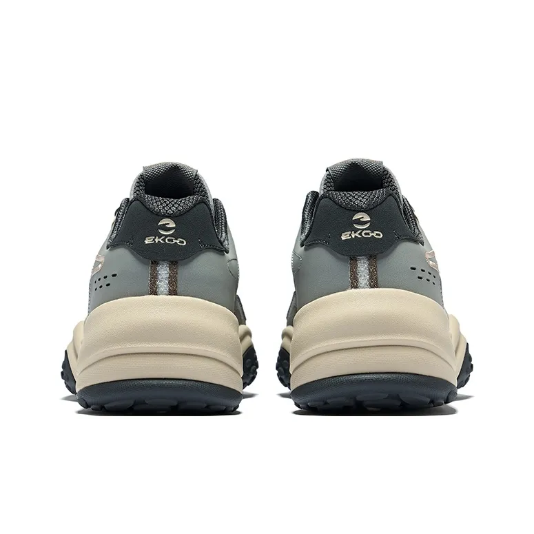 Erke Anti-Slip Wear-Resistant Low-Top Casual Shoes Men's Charcoal Gray Medium Gray-3